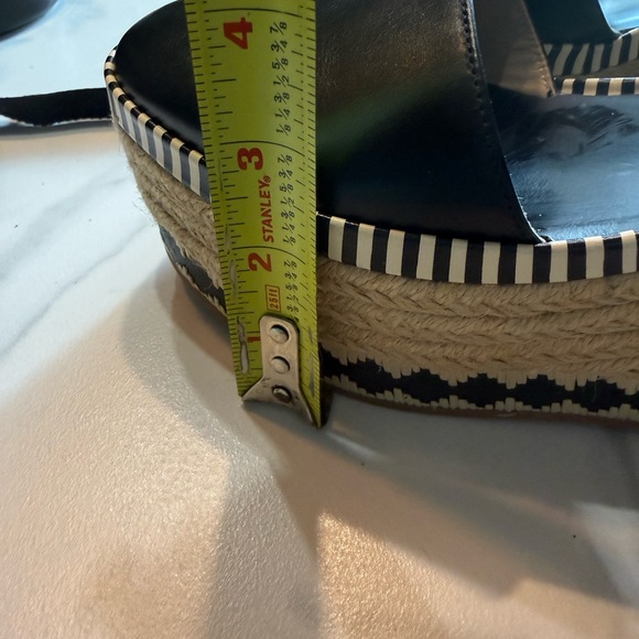 Tory Burch Black and Tan Espadrille Wedges - Picture 8 of 14